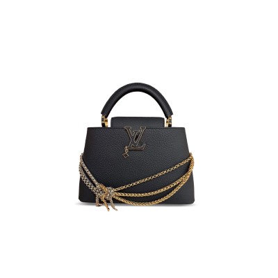 LOUIS VUITTON MASTER CAPUCINES MINI BLACK (21*14*8cm)